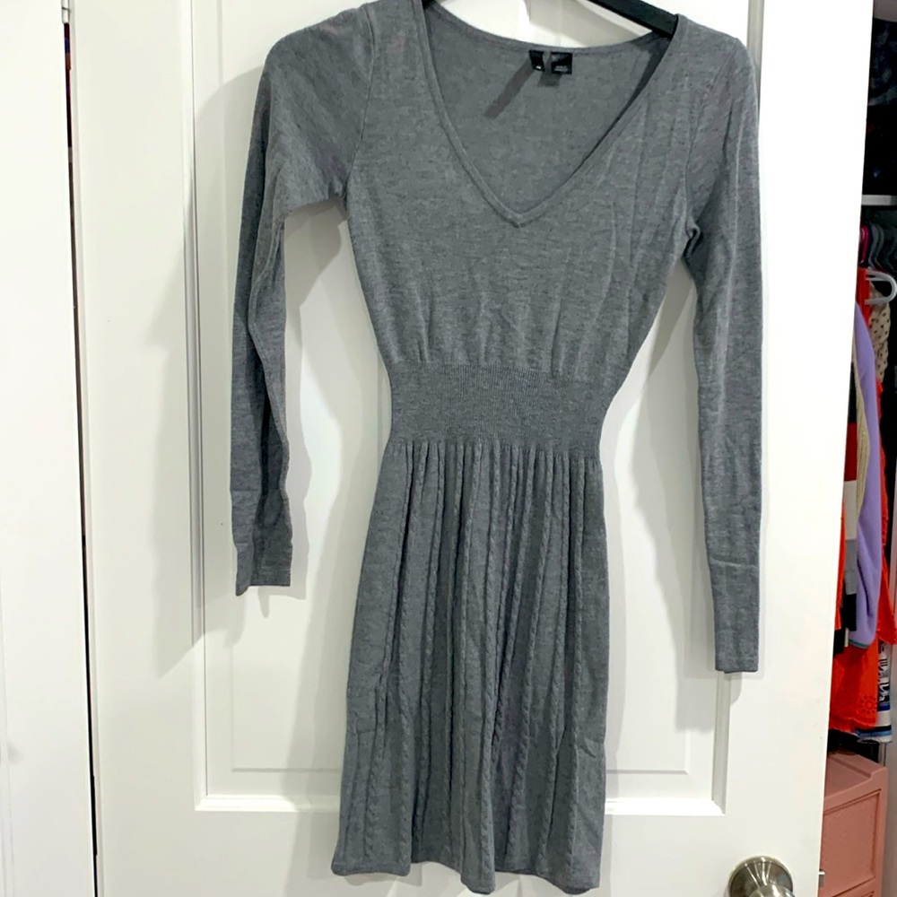 Grey sweater dress